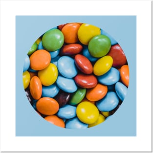 Vintage Colorful Candy Chocolate Photograph Circle Posters and Art